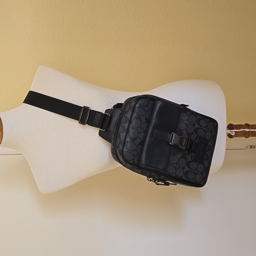 Coach Track Pack In Signature Canvas - image 2